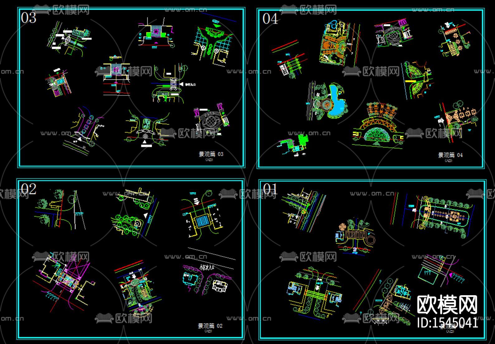 景观小品cad图库下载（渲染图8）