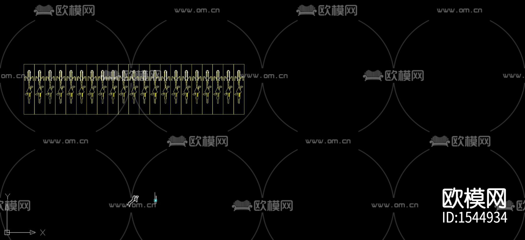 停车场平面cad大样下载（渲染图2）