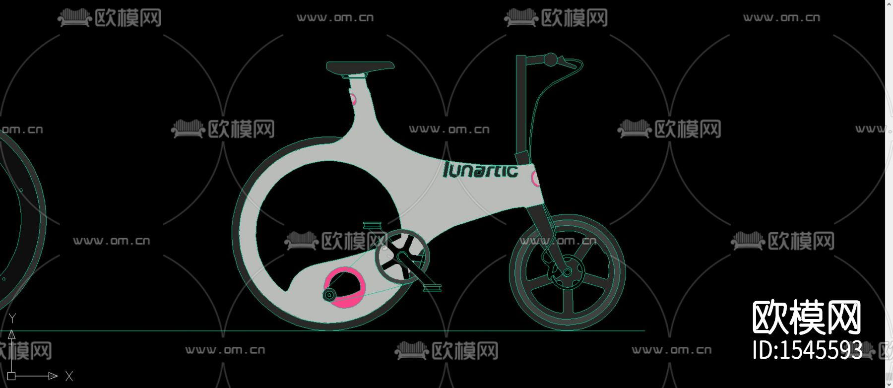 自行车cad模块下载（渲染图2）