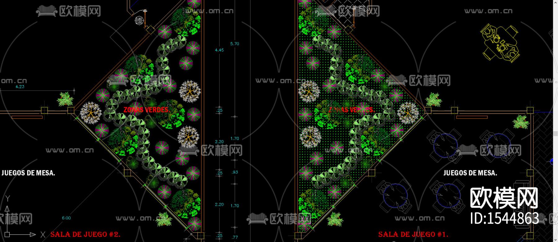 花园餐厅景观cad施工图下载（渲染图4）