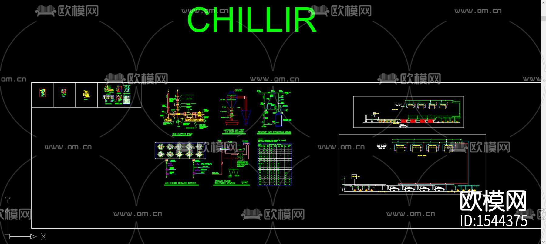 暖通设备cad节点图下载（渲染图5）