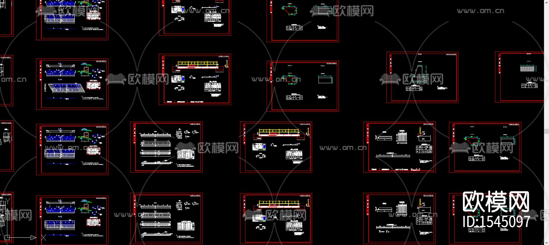 六种常用农用桥梁cad图纸下载（渲染图3）