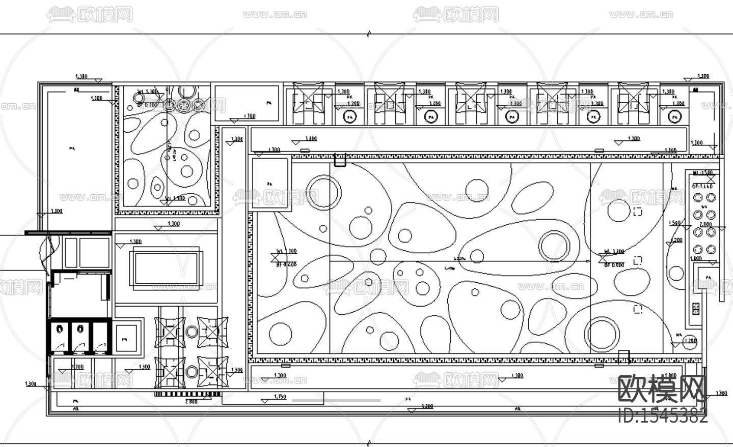小型游泳池cad施工图下载（渲染图5）