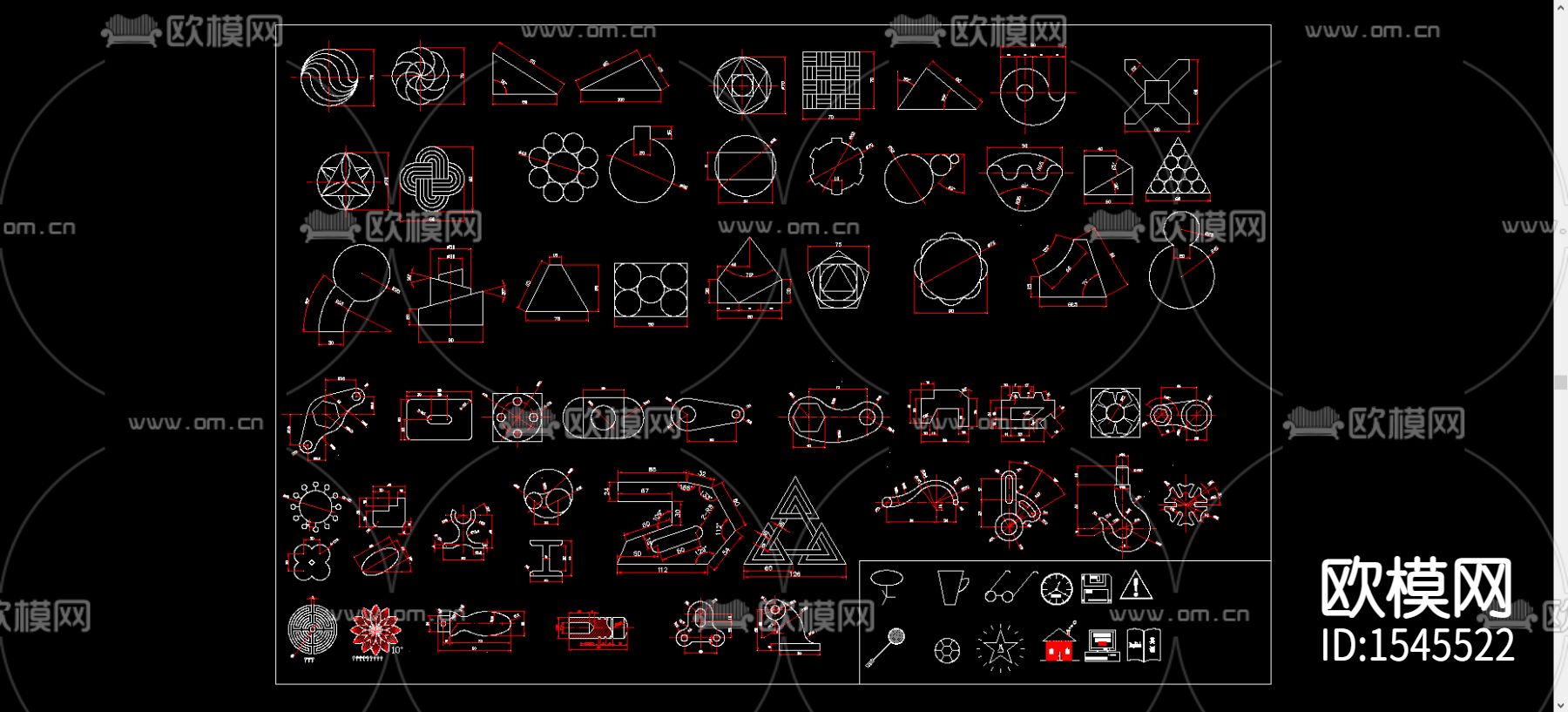 园林素材cad图库下载