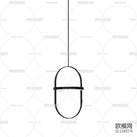 北欧极简椭圆形金属吊灯下载
