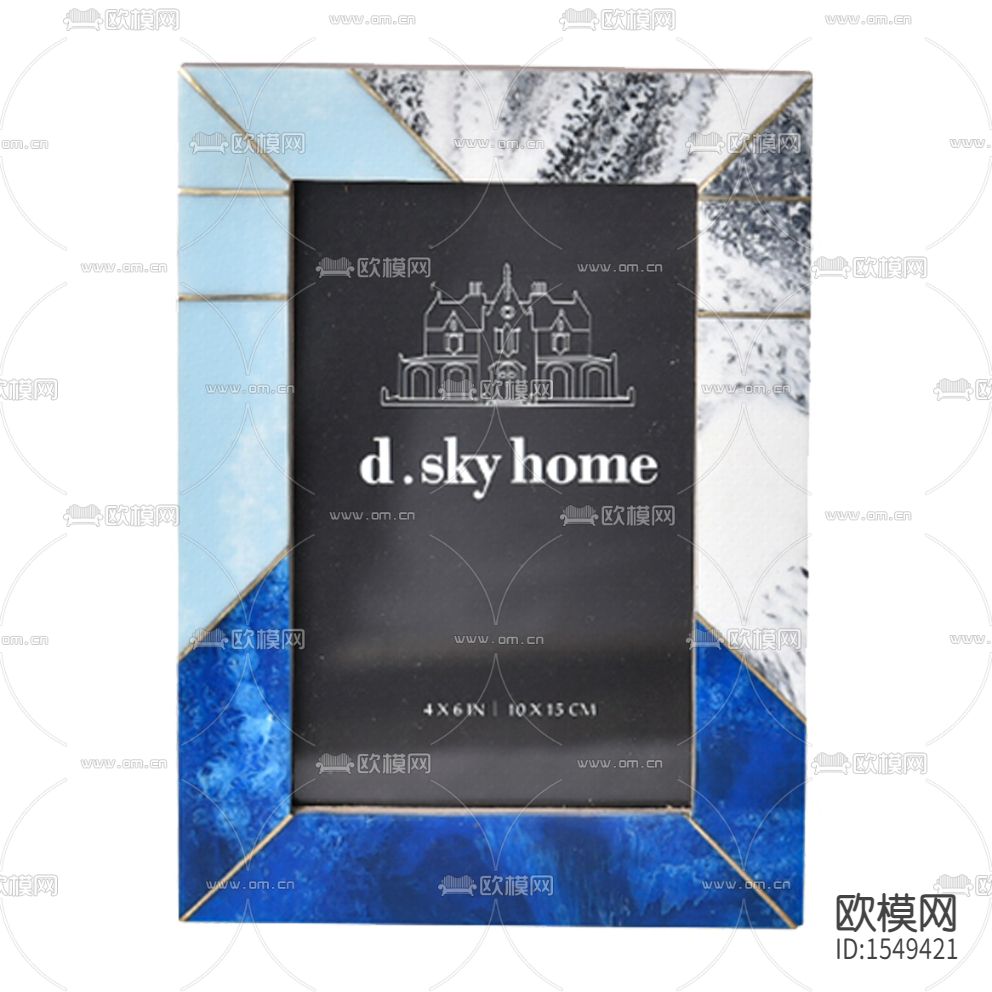 现代轻奢手绘拼接实木相框下载