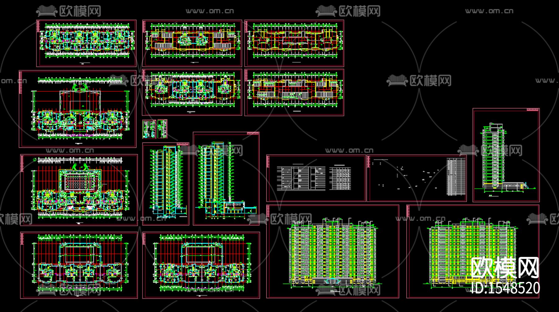 住宅建筑cad图库-免费3dmax模型库-欧模网