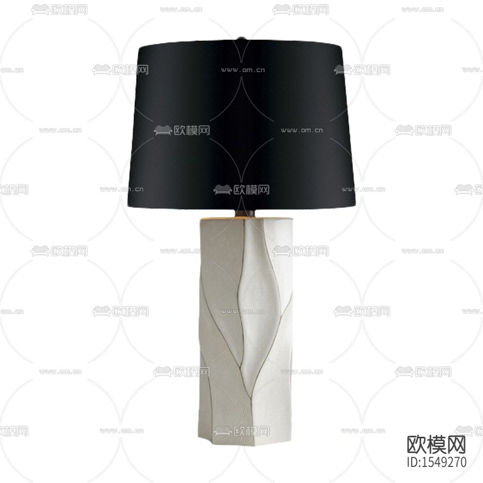 美式简约异形实木台灯下载