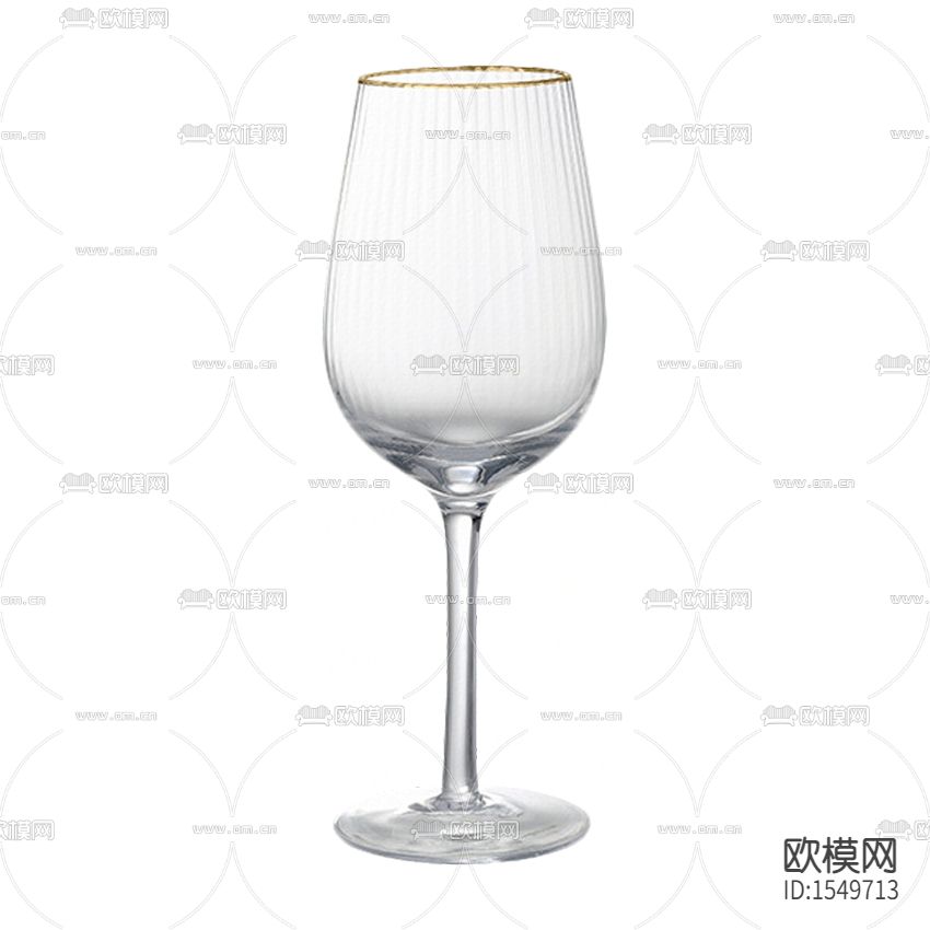 简欧创意条纹描金高脚杯