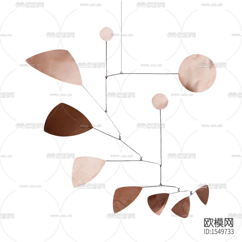 北欧极简铁艺平衡动态雕塑吊饰下载
