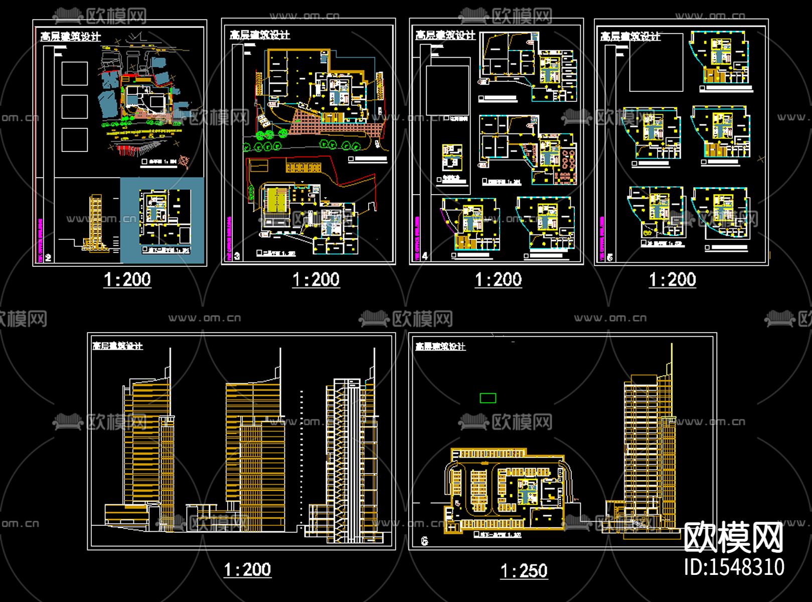 户型cad图库下载（渲染图1）