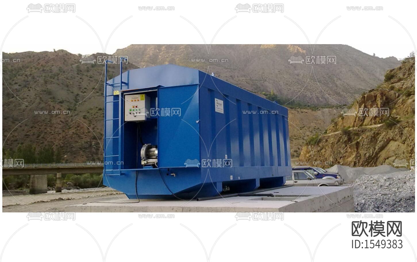 集装箱式废水处理系统cad图库下载（渲染图7）