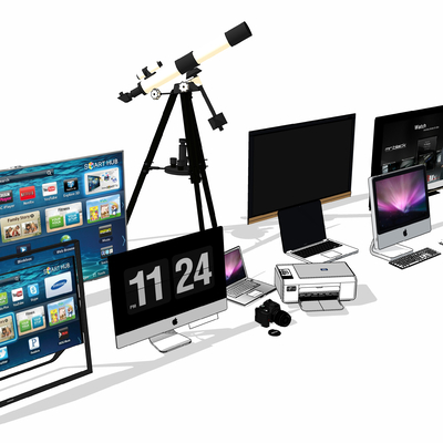  现代苹果电脑su模型 