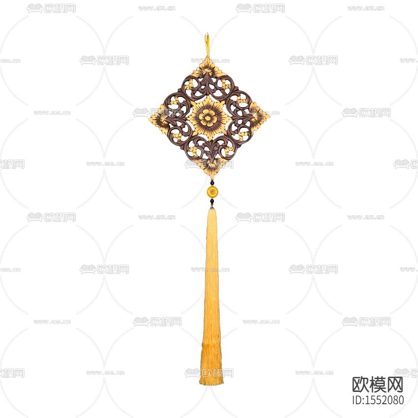 中式古典实木描金吊饰