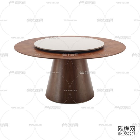 现代简约实木金属圆形餐桌下载