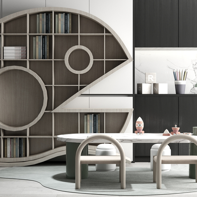  现代儿童装饰柜su模型 