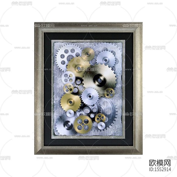 工业风复古齿轮装饰画下载