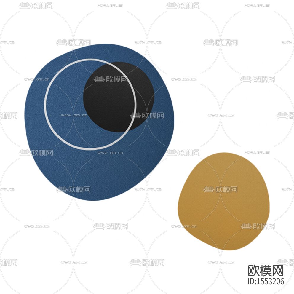 北欧极简实木色块组合壁饰下载