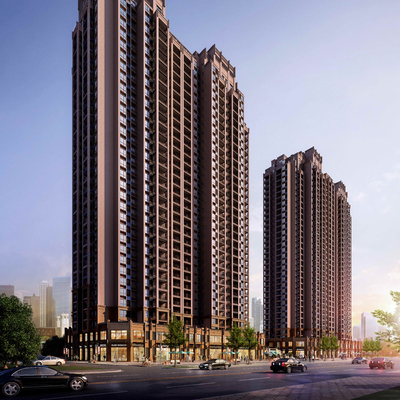 商业高层住宅楼外观3d模型