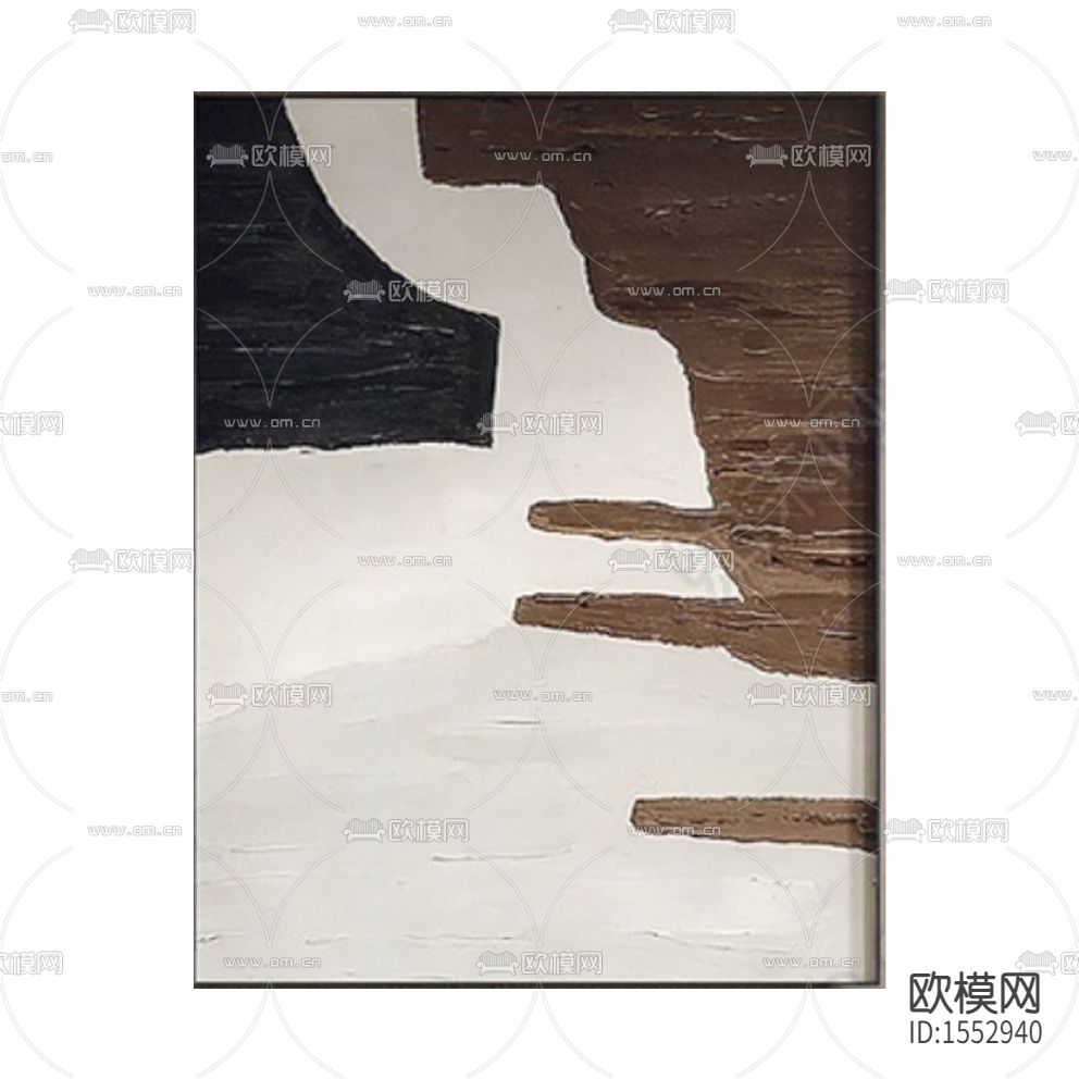 北欧简约创意黑白色块装饰画下载