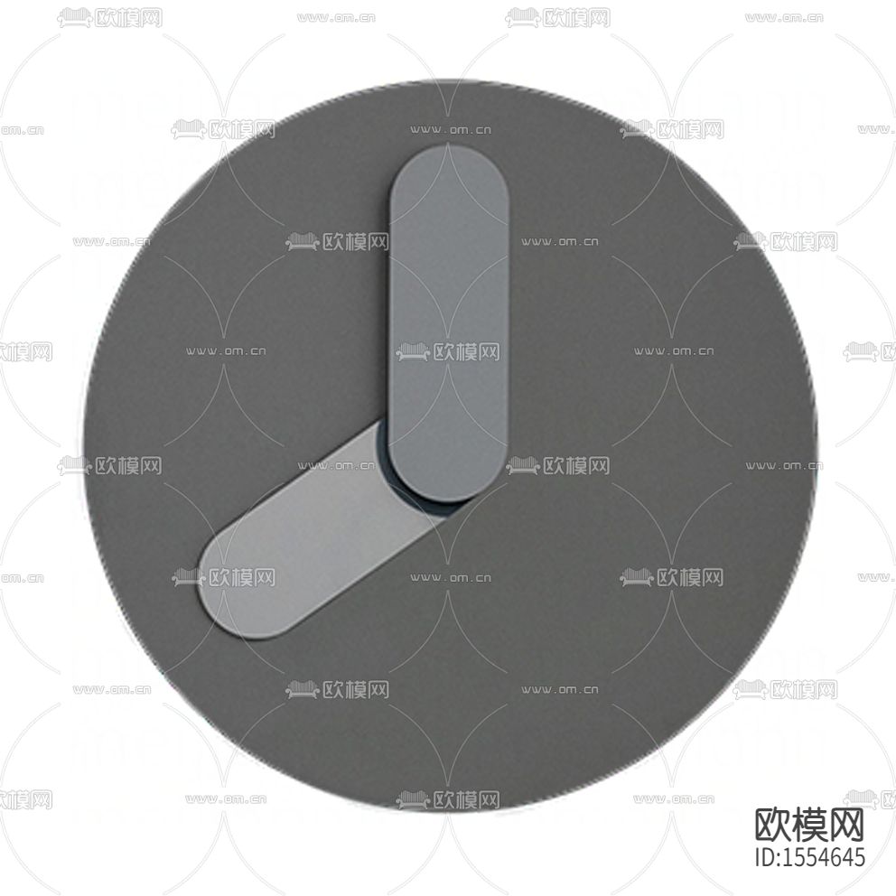 现代简约灰色塑料挂钟下载