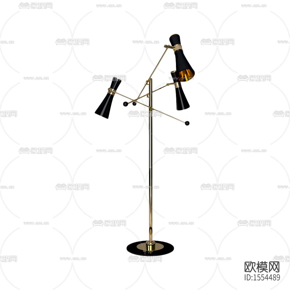 北欧轻奢金属三头落地灯下载