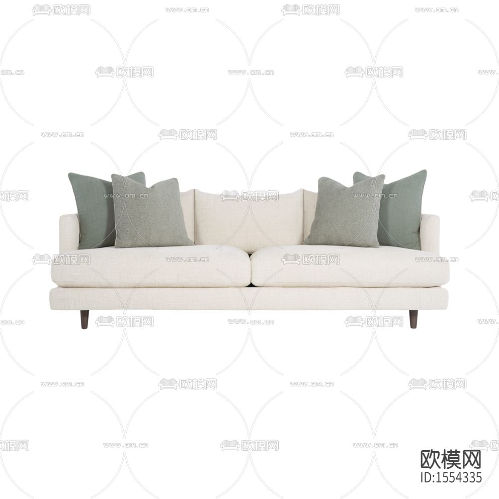 北欧简约白色布艺双人沙发下载