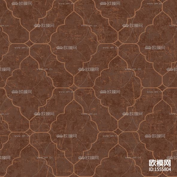 美式复古金色印花壁纸