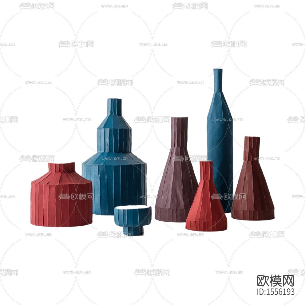 北欧简约彩色陶瓷花瓶