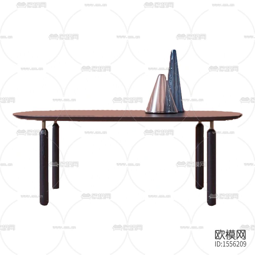 北欧简约实木椭圆形餐桌下载