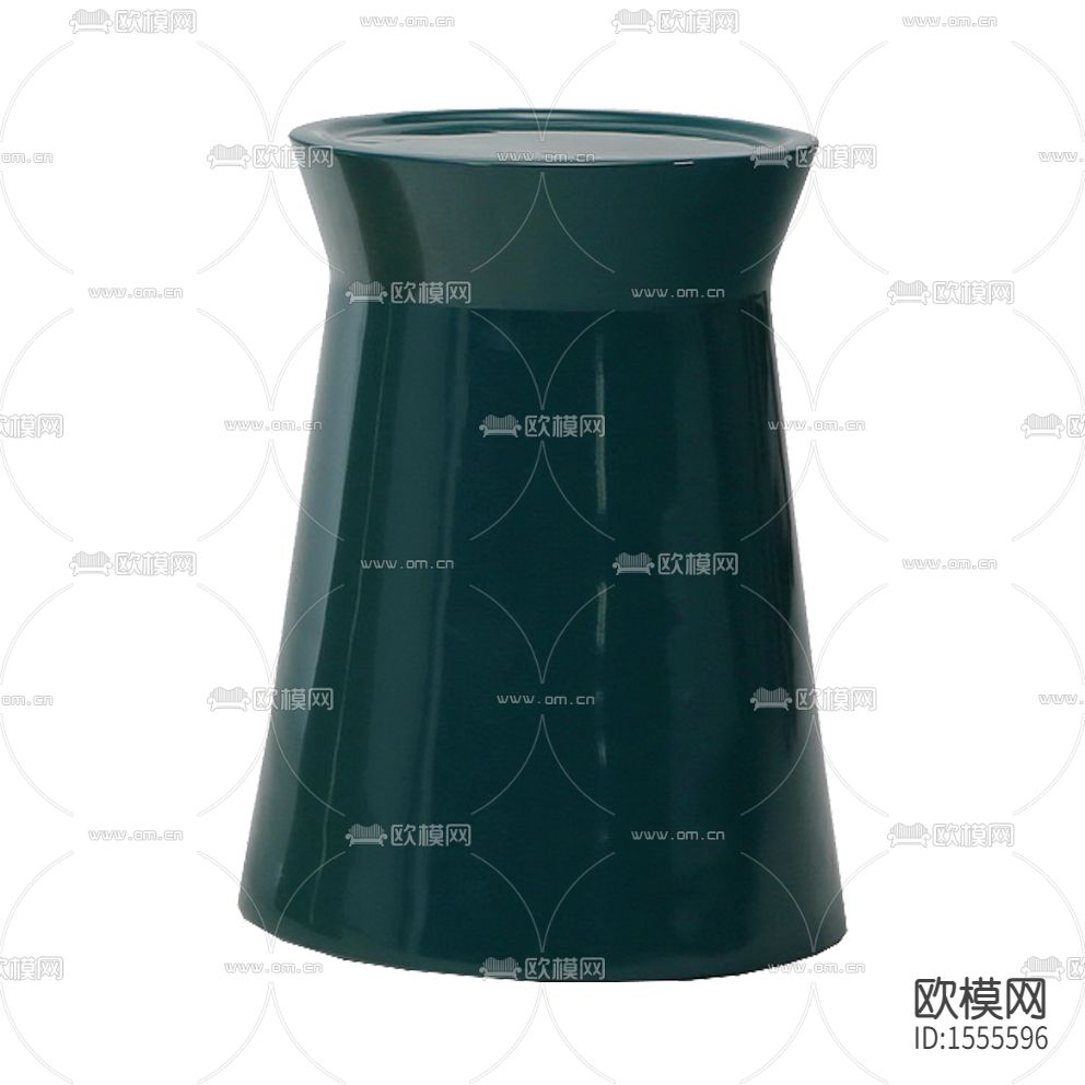 现代极简宝石绿实木烤漆圆形边几下载