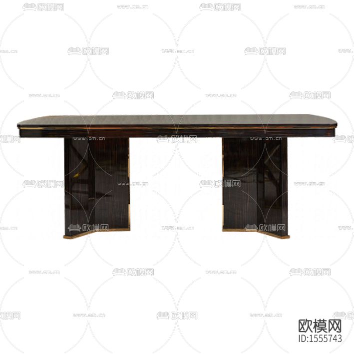 美式简约实木不锈钢收边餐桌下载