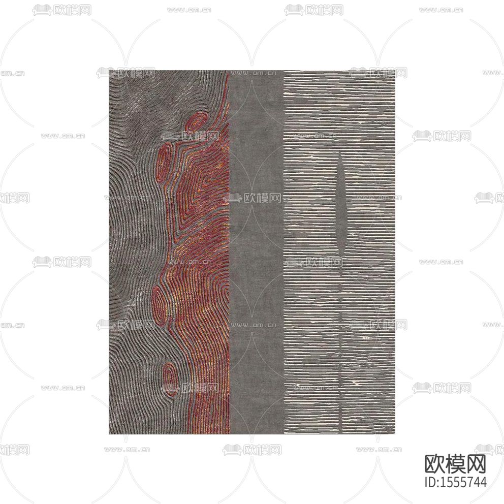 新中式条纹布艺地毯下载