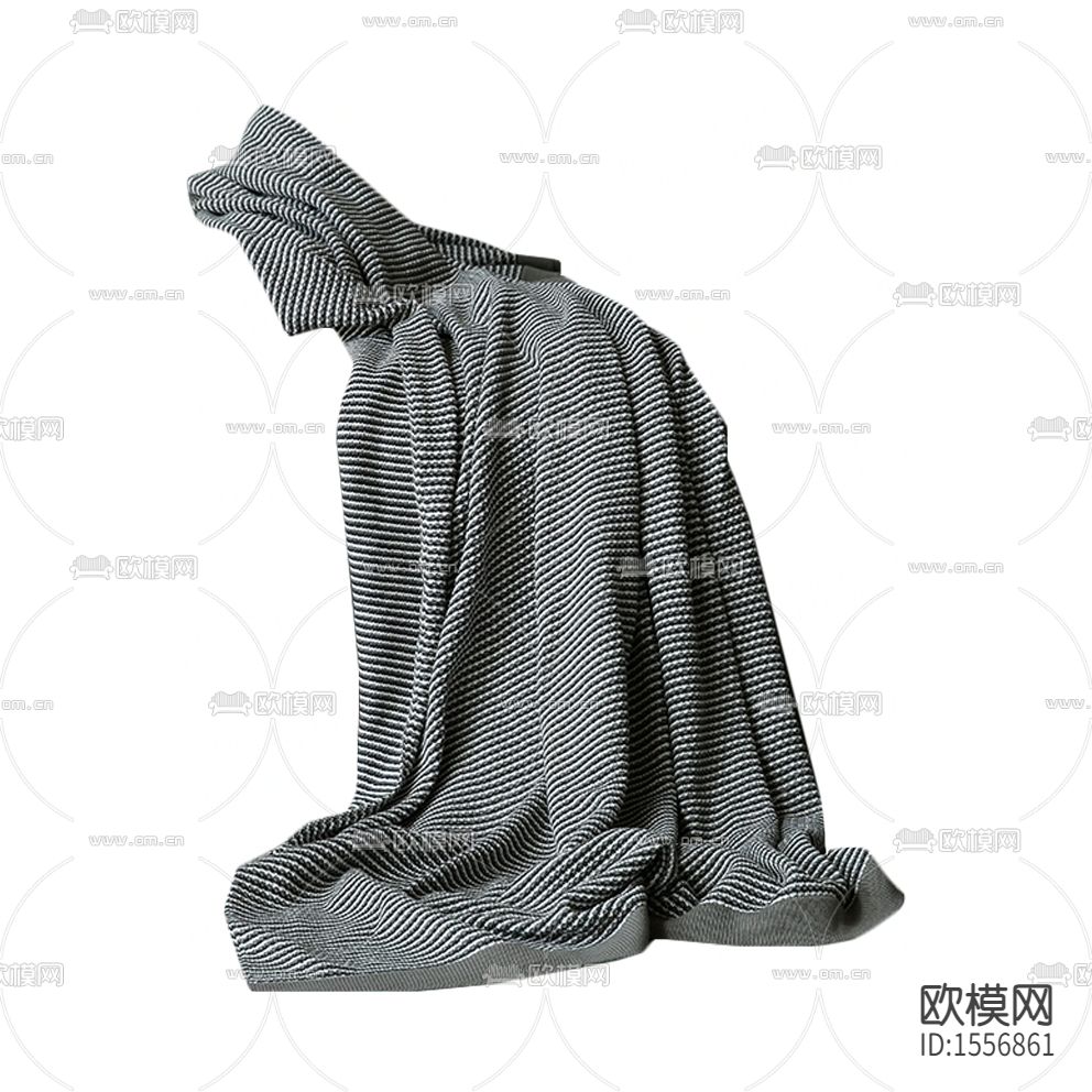 北欧简约黑白条纹布艺搭巾