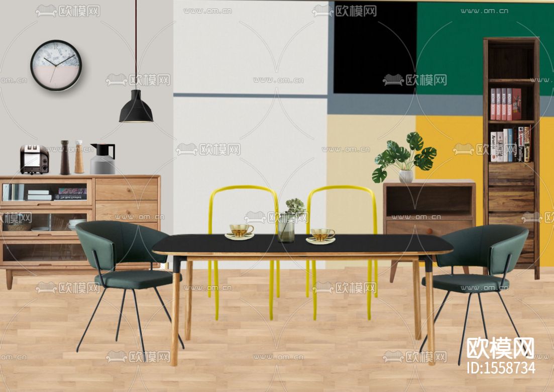 北欧简约创意色彩餐厅