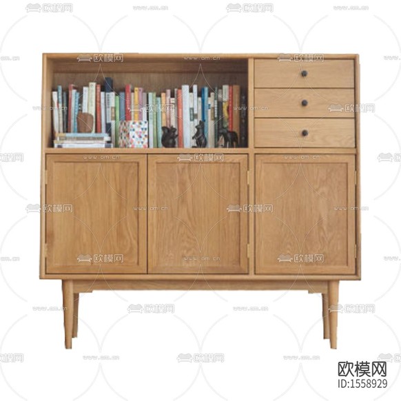 北歐簡(jiǎn)約原木色實(shí)木書(shū)架下載