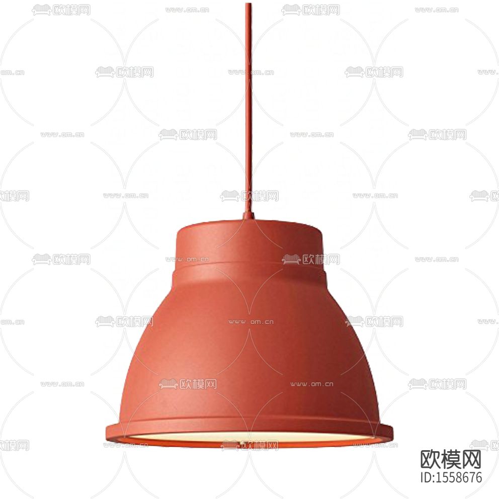 现代简约创意橙红色金属吊灯下载