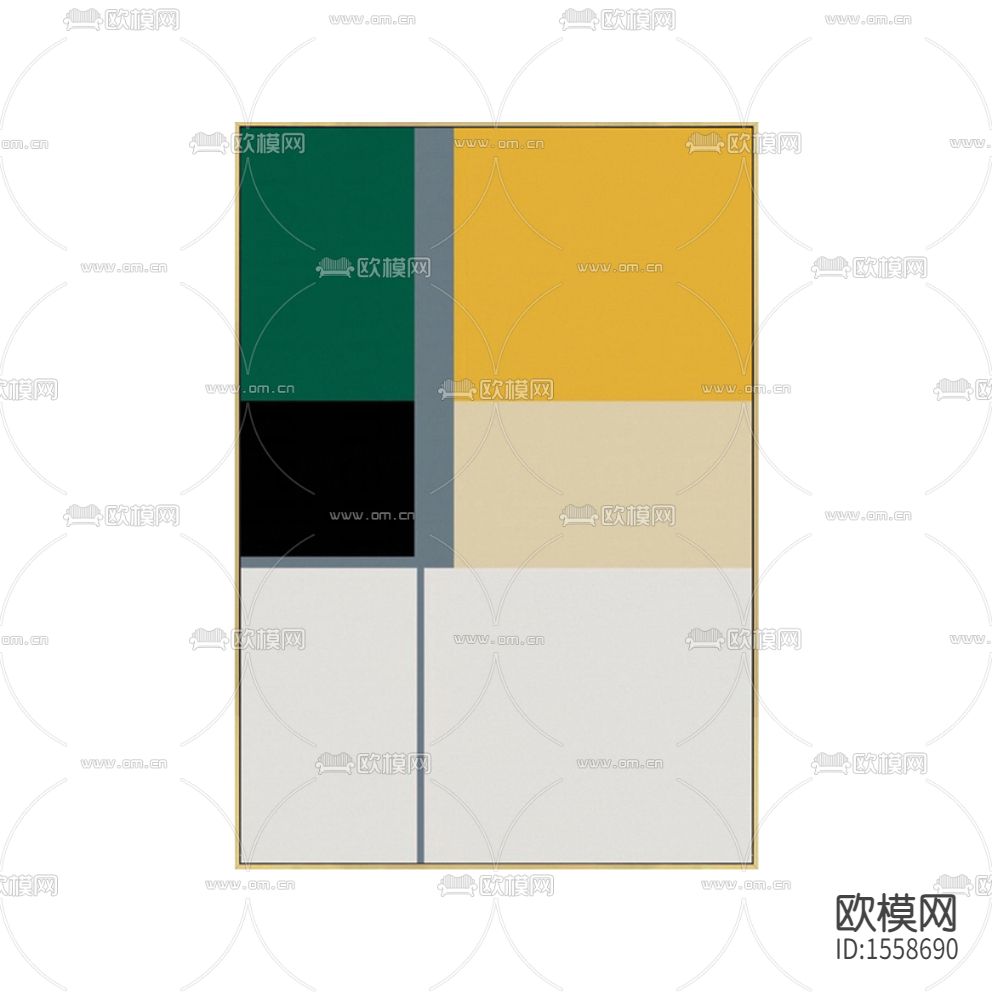 现代彩色方块装饰画下载