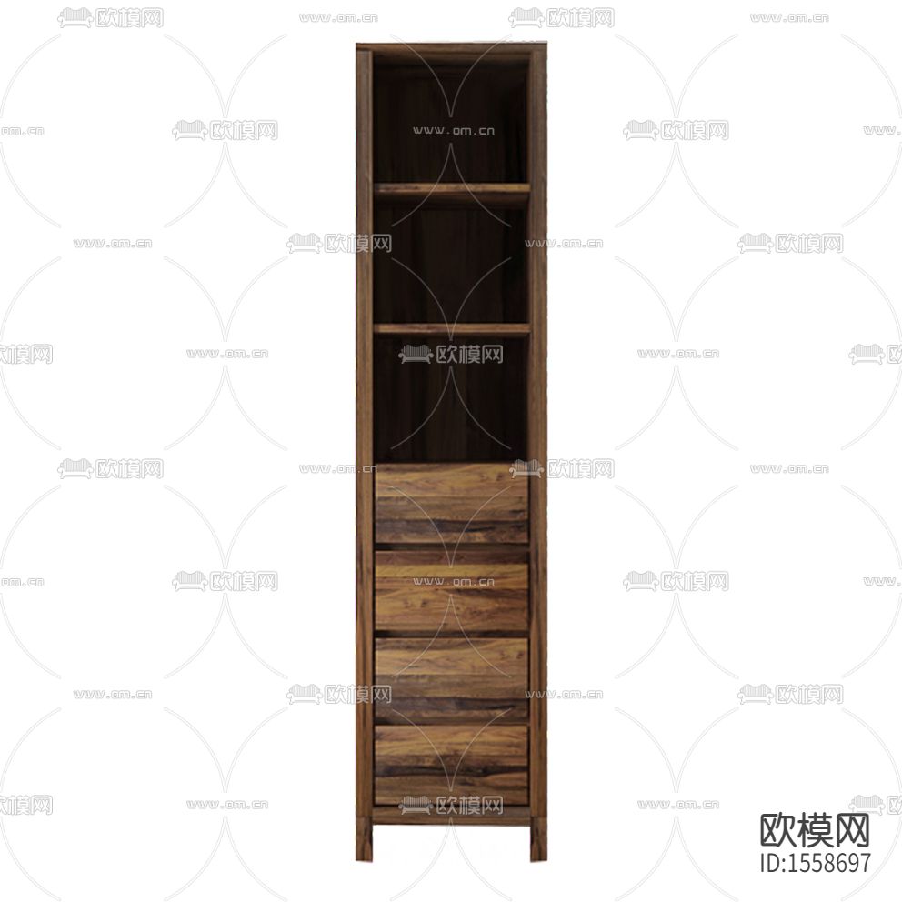 北欧简约做旧实木展柜