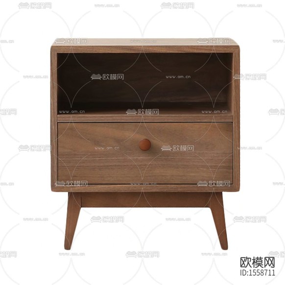 北欧简约实木床头柜下载