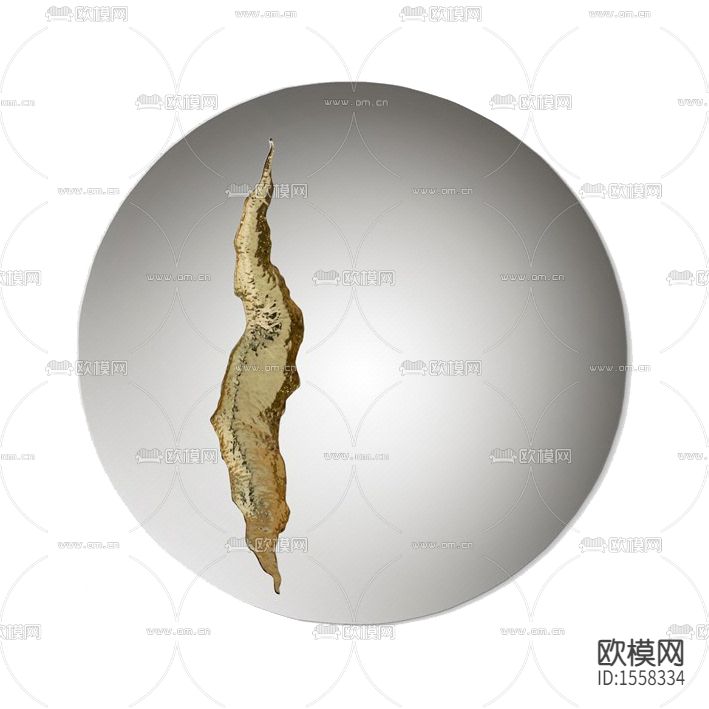 新中式简约禅意镶铜镜子