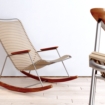  北欧简约躺椅su模型 