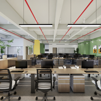  现代办公室su模型 