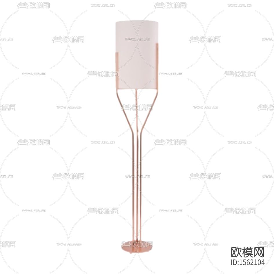 北欧简约玫瑰金不锈钢落地灯