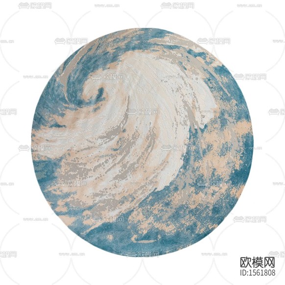 现代创意仿气象图纹理布艺地毯下载