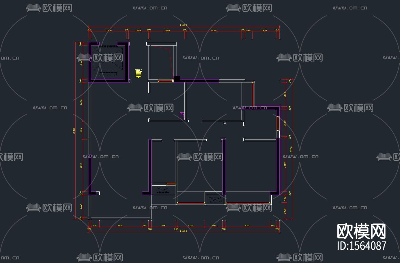 家装cad施工图下载（渲染图2）
