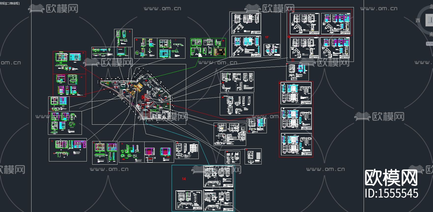 家居橱柜cad图库下载