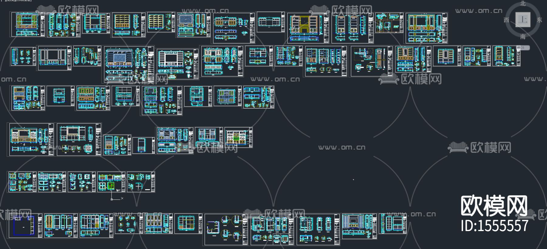 柜子橱柜cad图库下载