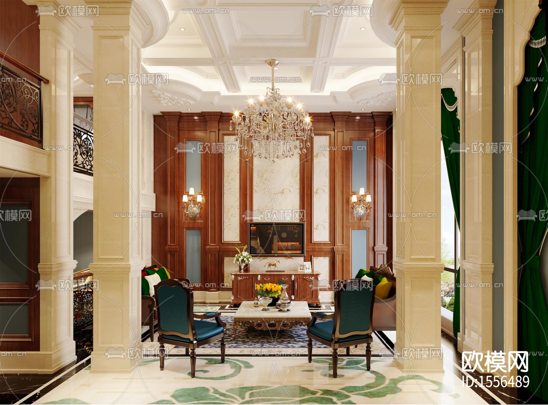 欧式别墅下载（渲染图9）