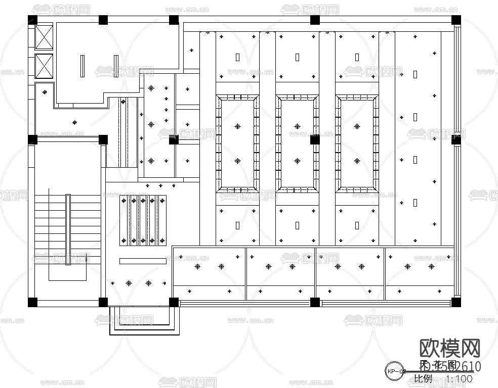 6套咖啡厅室内空间cad施工图下载（渲染图2）